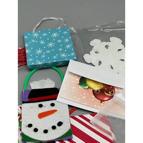 bag of Christmas items Christmas card with envelope sheer tie bag gift READ - Picture 5 of 8